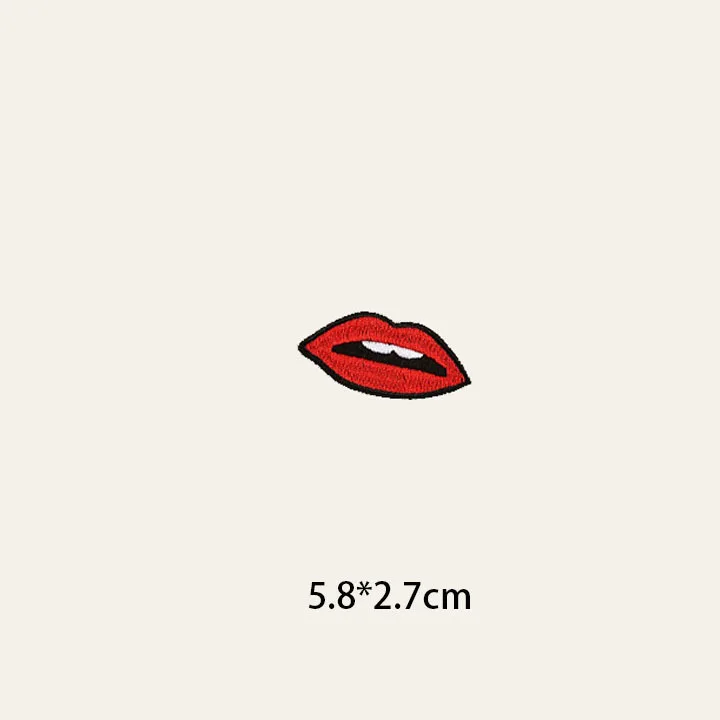 cup lips patches for clothes 7
