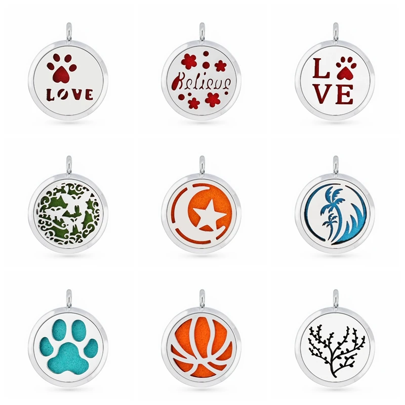 

Silver Hollow Butterfly Perfume Aromatherapy Essential Oil Diffuser 30mm Locket Pendant DIY Accessories For Necklace Key chains