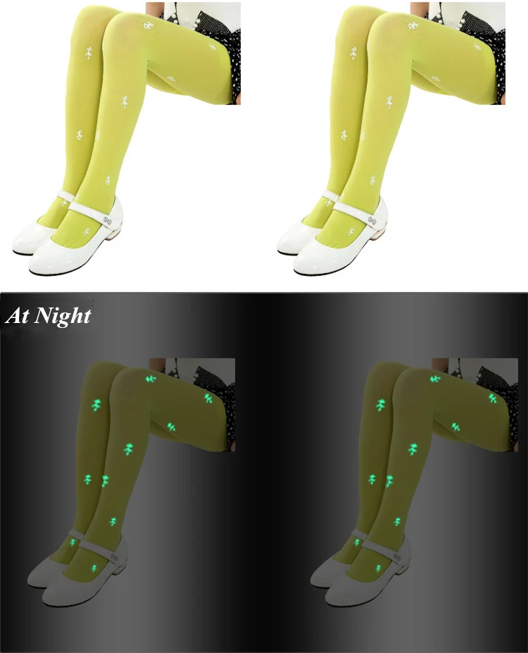 Весенне-осенние хлопковые теплые колготки для девочек детские колготки для танцев, светящиеся колготки для девочек, От 3 до 15 лет
