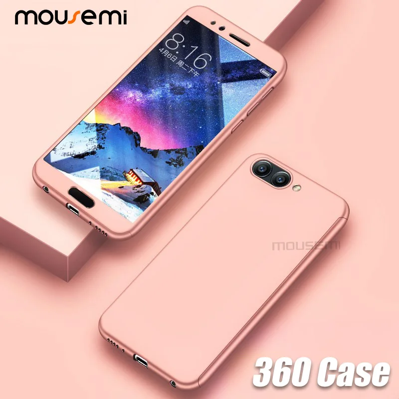 MOUSEMI 360 Full Cover Protect Case For Huawei Honor 8 9 10 Lite Nova 3E Glass Hard Phone Cases Back |