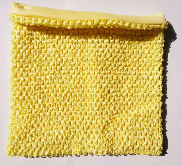 Вязаные крючком топы-пачки с подкладкой 9x10 дюймов, вязаные топы для платьев-пачек, 1 предмет - Цвет: Lemon Yellow Lined