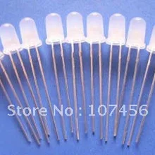 5 мм круглый светодиодный 100 шт. 5 мм рассеянный белый светодиодный светильник широкий угол круглый светодиодный светильник-излучающий диод молочно-белый светодиодный объектив