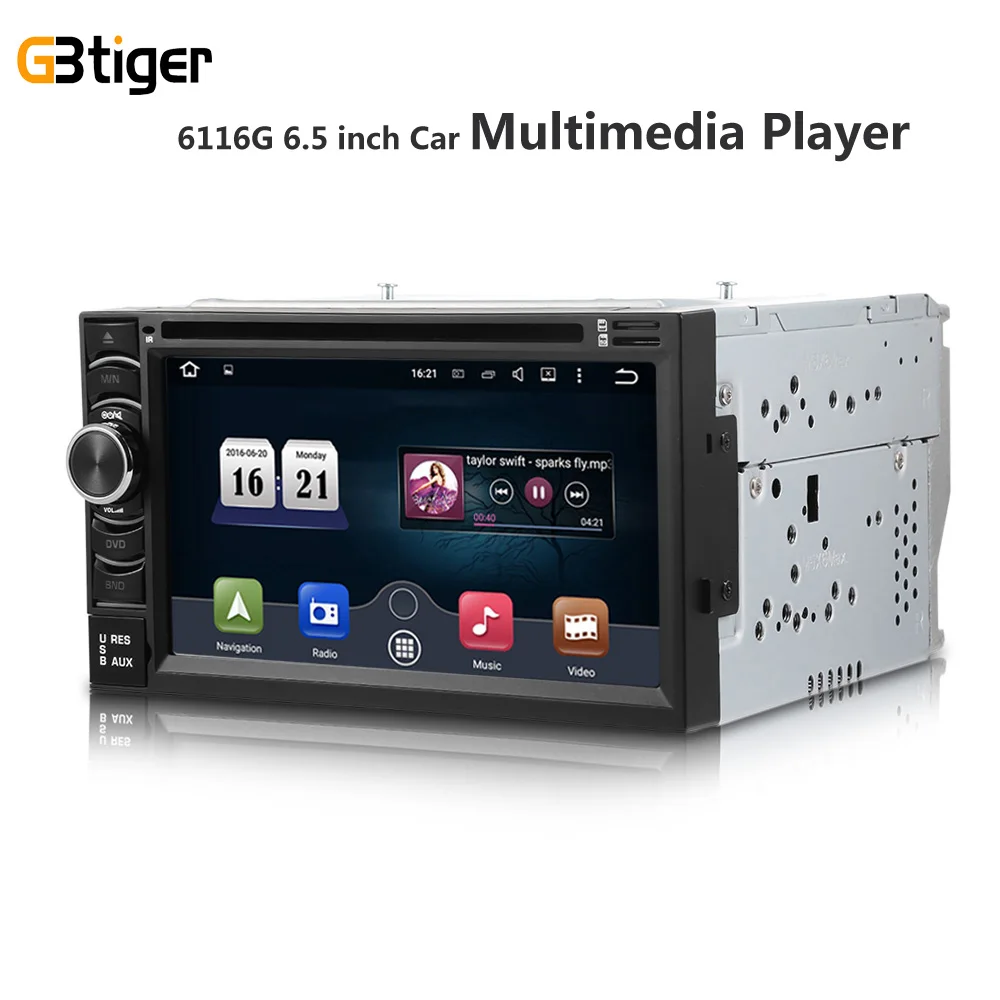 

6116G 2 Din 6.5'' Car Multimedia Player DVD Player Touch Screen Wince 6.0 GPS Navigation Bluetooth FM Free European Map