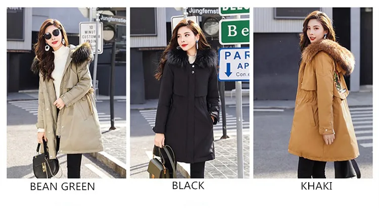 Parka Women Jackets Winter Long Hooded Women Winter Coat Korean Style Adjustable Waist 2018 New Parkas Female LZ980 (20)