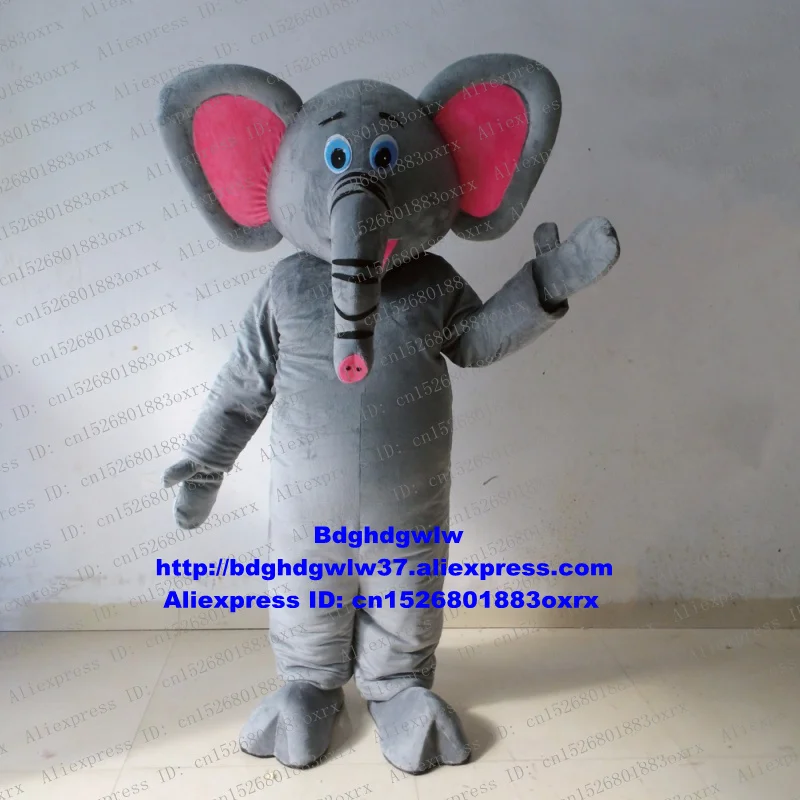 Grey Elephant Elephish Mascot Costume Adult Cartoon Character Outfit Suit Enterprise Propaganda Campaign zx2418 | Тематическая