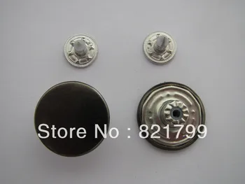 

2013 fashion button 17mm jeans button brass butons for jeans black gun color planting