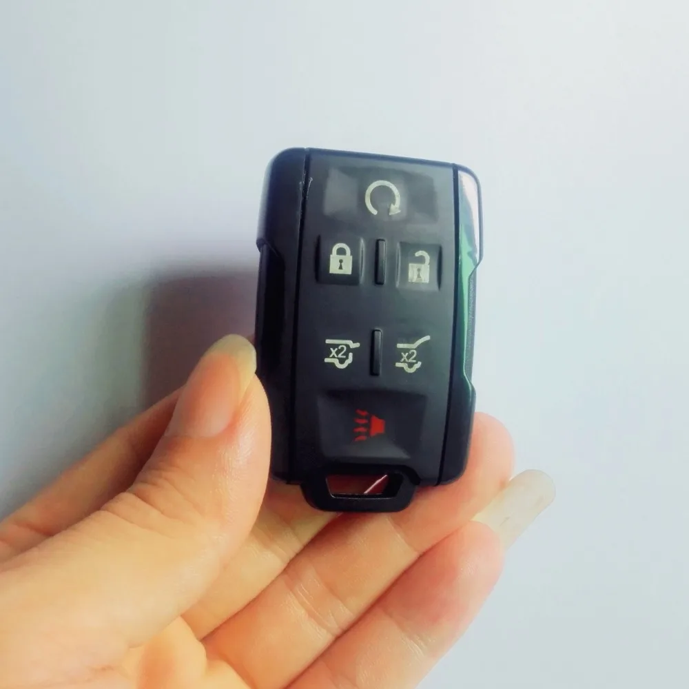 

New 6 Buttons Replacement Keyless Entry Silver Side 5+1 Buttons Remote Key Fob Shell for Chevrolet Colorado Silverado Car Case