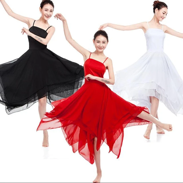Trajes de baile moderno lírico elegante, trajes de Ballet para vestidos de baile contemporáneo adultos, ropa de práctica para - AliExpress