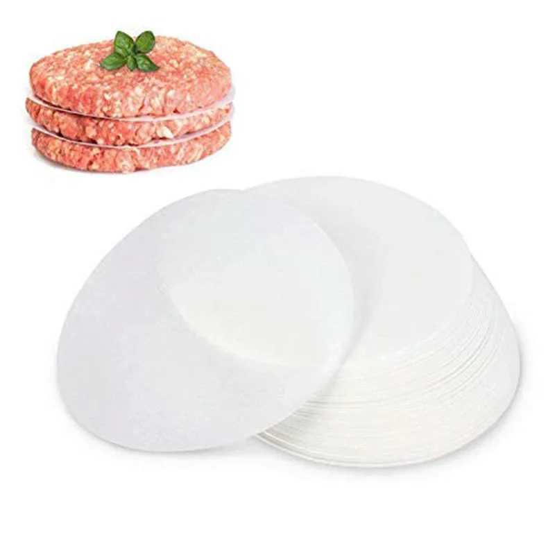 500pc Non-stick Hamburger Patty Paper Sheets Round Wax silicone steaming oilpaper square dimsum baozi baking pan liners | Дом и сад