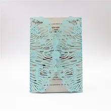Морской тематический морской конь Романтический изящный конверт с лазерной резкой свадебных пригласительных карточек RC118-221 из глянцевой жемчужной бумаги