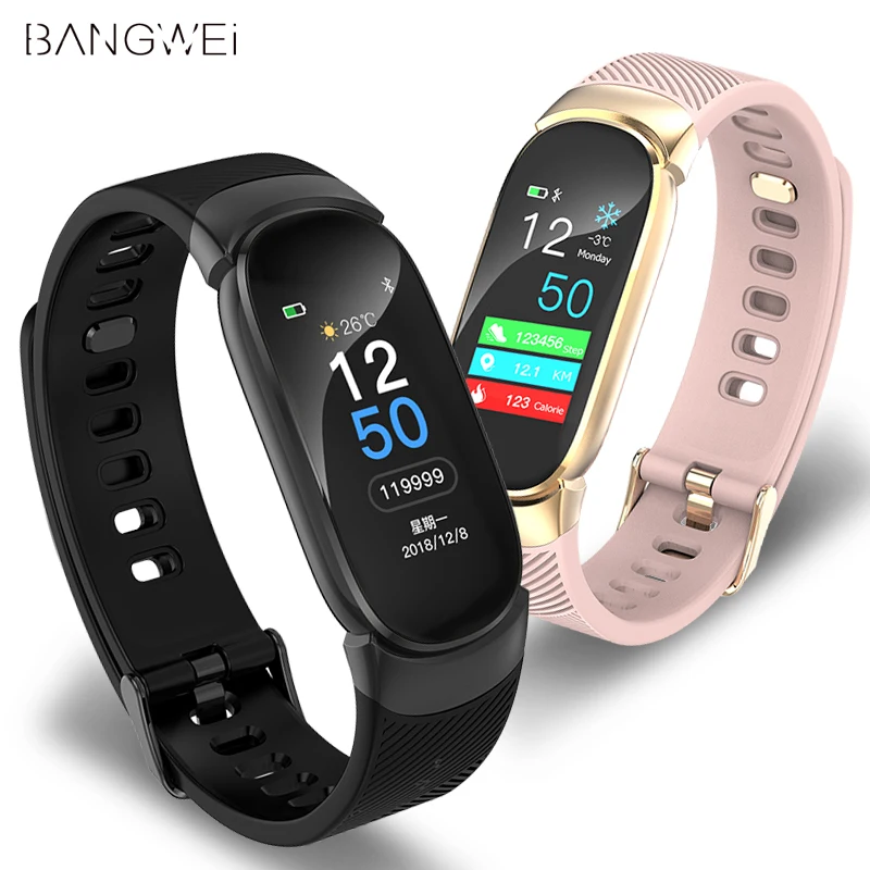 

BANGWEI Sport Watch Men Women IP67 Waterproof Watch Blood oxygen heart rate blood pressure monitor Bluetooth Watches Smart + Box