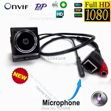 Indoor H.264 Onvif P2P 1080P Audio Video Camera MINI IP Camera Microphone Camera P2P Network For 1.78mm Fisheye Lens Wide Angle
