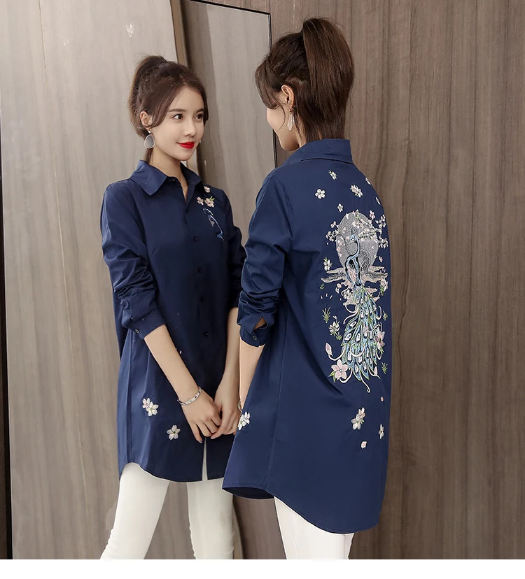 longo algodão blusa branca manga completa camisa