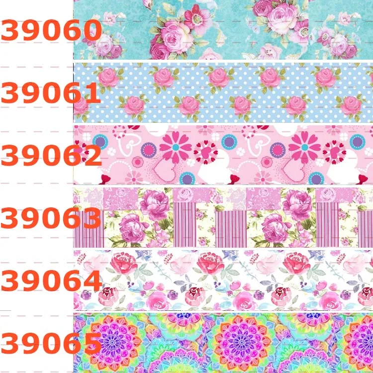 

10yards - different sizes -beautiful flowers pattern printed grosgrain ribbon