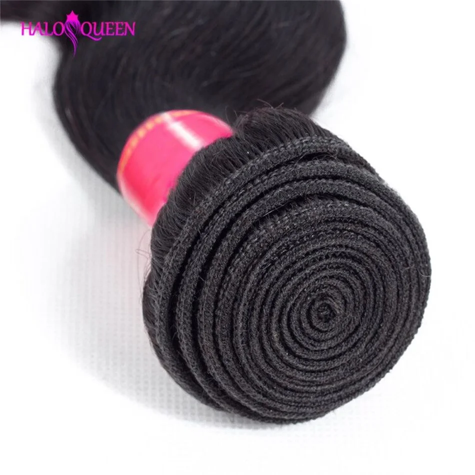 Paquetes de Pelo de Cuerpo HALOQUEEN paquetes de tejido de cabello indio 100% paquetes de cabello humano Color Natural no Remy tejido de 1 pieza Paquetes de Pelo de Cuerpo HALOQUEEN paquetes de tejido de cabello indio 100% paquetes de cabello humano Color Natural no Remy tejido de 1 pieza
