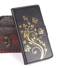 Бренд HongBaiwei Золотой Маслянистая Цветочного Printed Leather Case For Oukitel K10000 K 10000 Case Откидная Крышка Корпуса Стенд мешок Мобильного Телефона