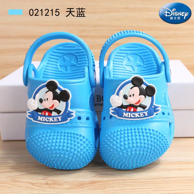 H Disney детская садовая обувь лето мультфильм Микки автомобиль отверстие обувь от 1 до 3 лет EVA ультра легкая подошва тапочки Минни Маус - Цвет: H