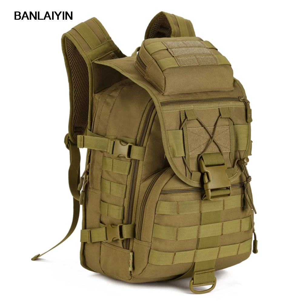 

Men's Durable Nylon Military Molle Daypack Travel Waterproof Laptop Bag Knapsack Student Bag