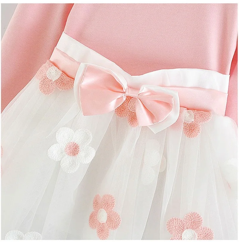 Осенне-зимнее платье для маленьких девочек детская одежда детские Платья с цветочным рисунком для малышей От 1 до 2 лет подарок на день рождения с длинными рукавами, Vestido, 12 24M