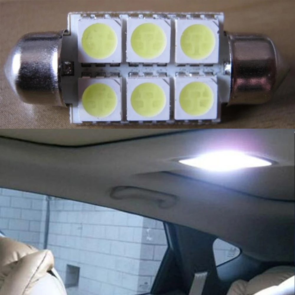 Universal 36mm 5050 6SMD LED Car Led Auto Interior Dome Door Light Lamp