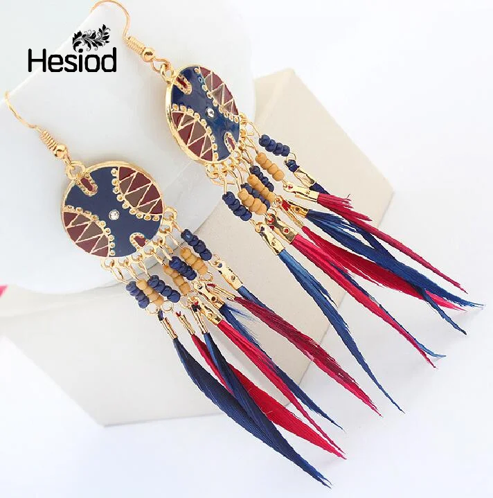 

Hesiod Bohemia Women's Tassel Earrings Boho Statement Jewelry for Lady Woman Dangle Drop Earrings Best Gift