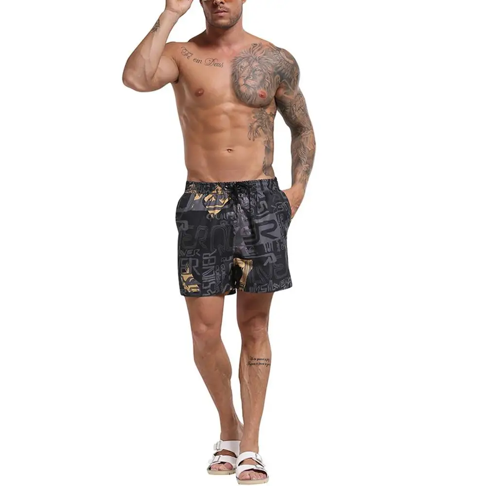 Модный мужской с ремешками Гавайский пляжный спортивный быстрый сухой повседневные шорты Красивая мужская одежда мягкая крутая уличная Праздничная свободная