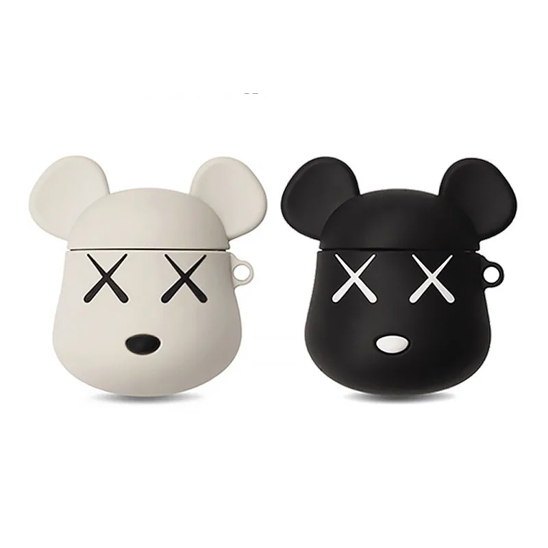 

Cute Cartoon Bear Earphone Case for Airpods 2 Cover Soft Silicone Slim Earphone Cover for Airpods 1 Case Bag Protective Cover