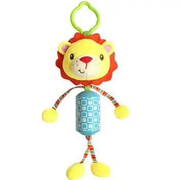 

1Pcs Cartoon Baby Bed Shaking Rattle Toy Lovely Cute Cotton Animal Shape Handle Bell Hand Grasp Training Baby Rattles Toy