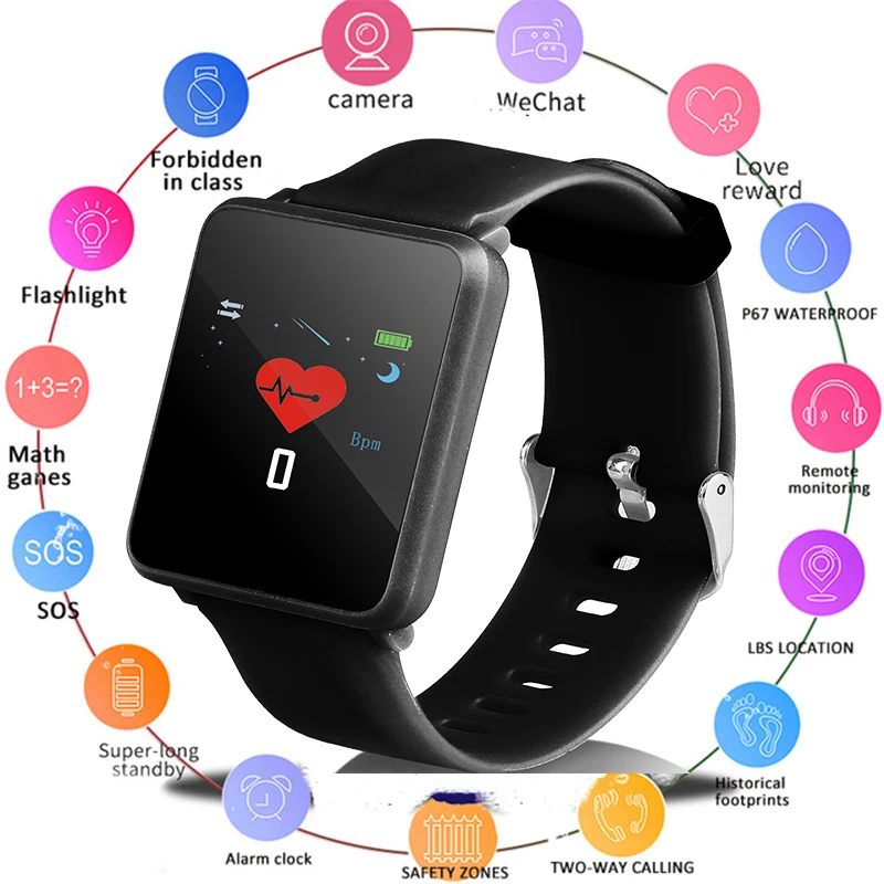 

2019New F3 smart watches watch IP67 Waterproof 15 days long standby Heart rate Blood pressure Smartwatch Support IOS Android