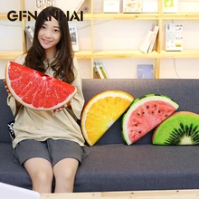 1 шт. Творческий моделирования фрукты плюшевые подушки арбуз orange lemon киви диван Подушка Мягкая мультфильм плюшевые игрушки куклы подарок