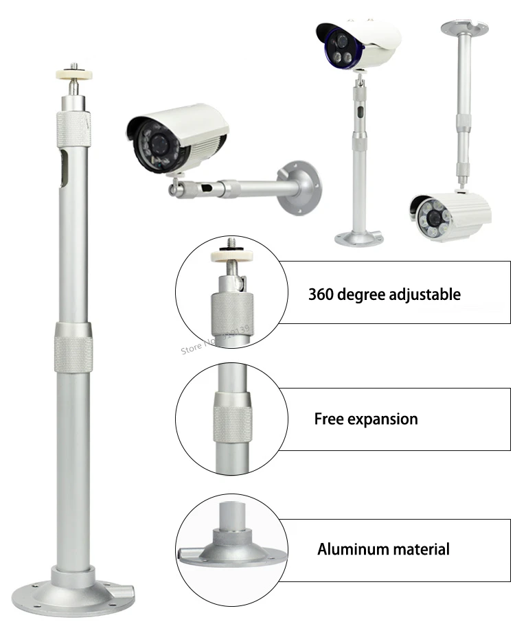 알루미늄 실버 천장 마운트 40-80cm 확장 벽 브래킷, UNIC Excelvan XGIMI JMGO YG400 YG300 DLP 프로젝터 CCTV 카메라용