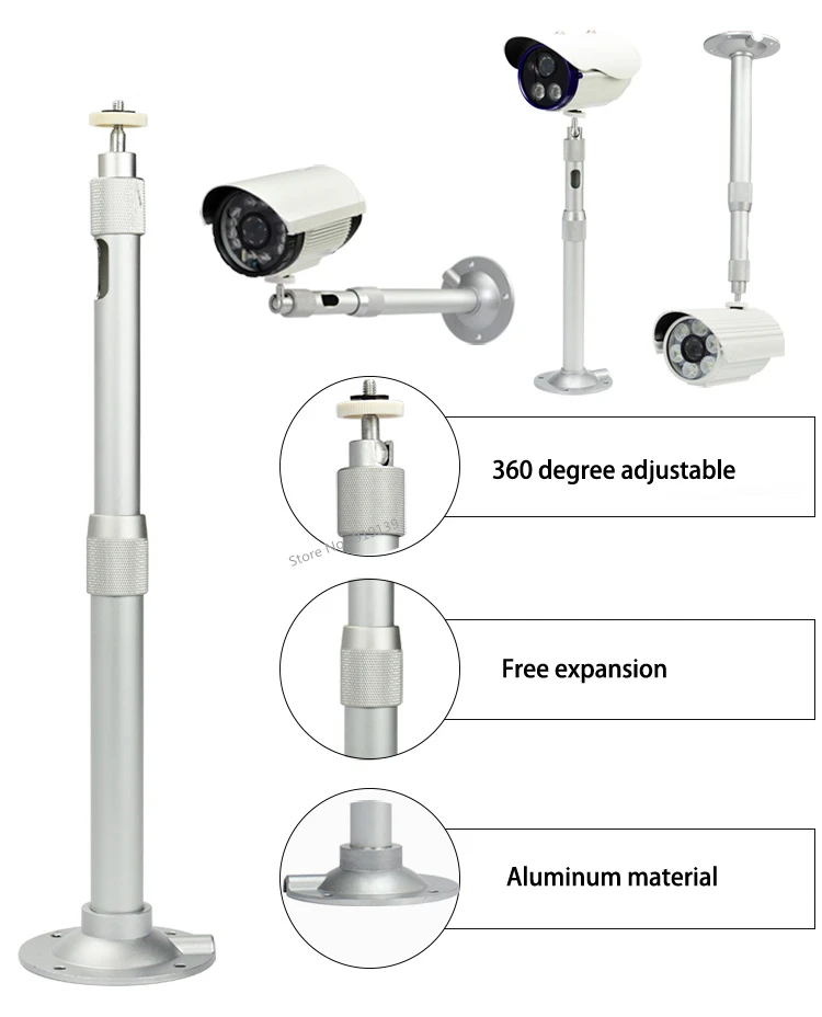 Алюминиевый Серебряный потолочный кронштейн 40-80 см расширительный настенный кронштейн для UNIC Excelvan XGIMI JMGO YG400 YG300 DLP проектор CCTV камера