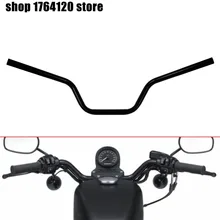 Универсальная 7/" 1" глянцевая черная ручка для Harley Sportster для Honda Для Suzuki для Yamaha 22 мм/25 мм