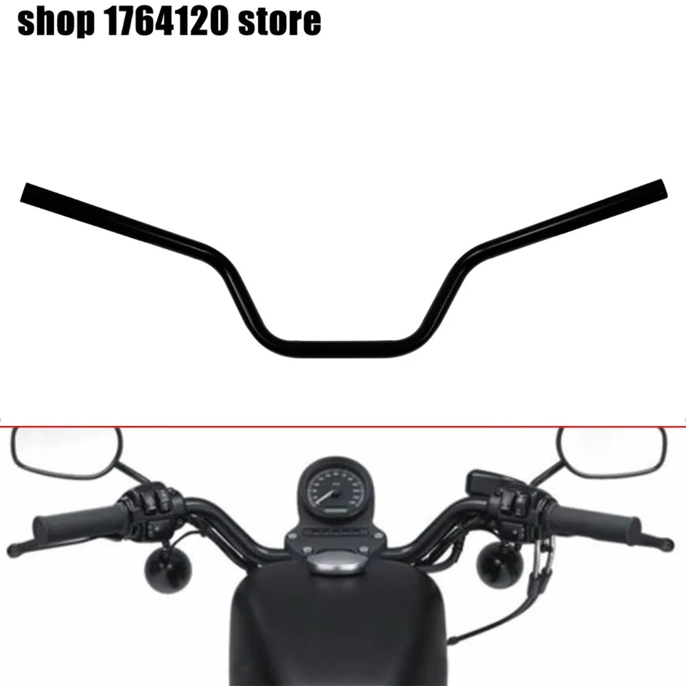 

Universal 7/8" 1'' Gloss Black Drag Handlebar For Harley Sportster For Honda For Suzuki For Yamaha 22mm/25mm