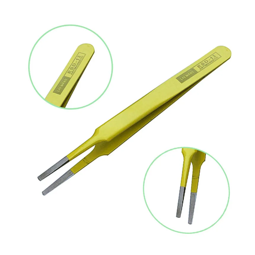 

OutTop Anti-static Tweezers Anti-magnetic Stainless Steel Eyebrow Eyelash Tweezers a Tools Hot 8m23