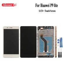 Для Huawei P9 lite ЖК дисплей + сенсорный экран с рамкой и передней рамкой, дигитайзер 5,2 дюйма для Huawei P9 lite, мобильный телефон