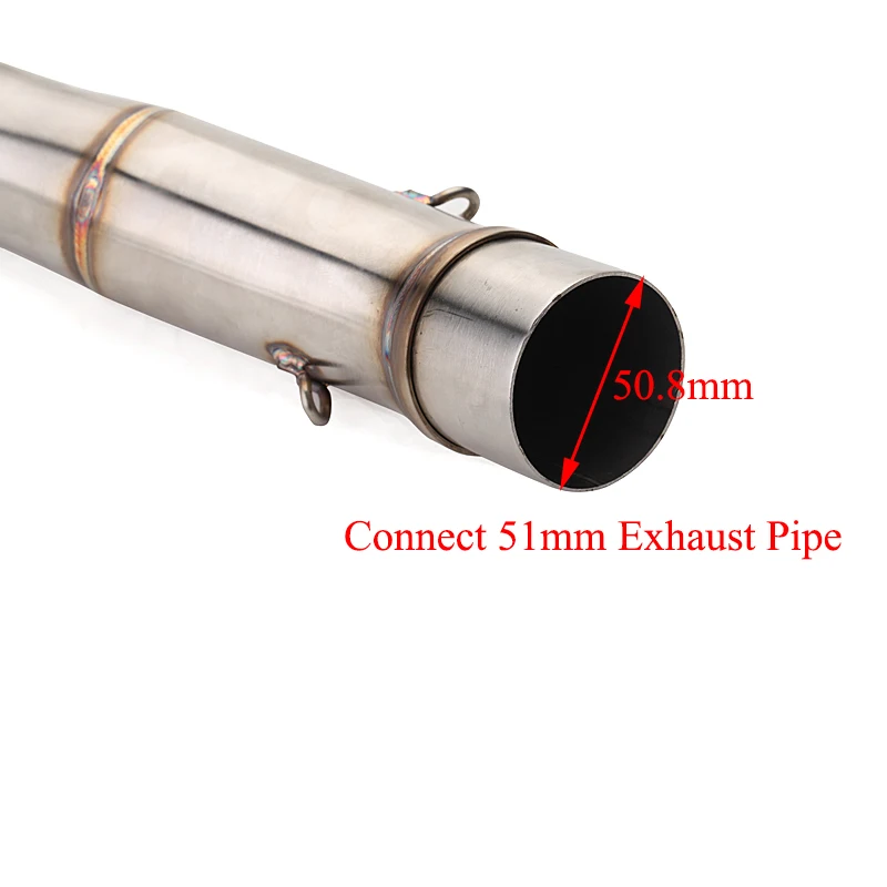 51 мм спереди подключения соединение трубы нержавеющая сталь система глушителя для Yamaha R25 R3