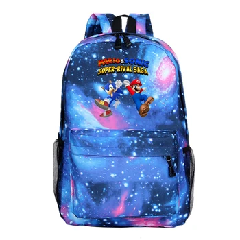 

Fashion Anime Super Mario & Sonic Boom 7 Laptop Travel Backpack Sac A Dos Bookbag Mochila Mujer School Bags For Teenage Girls