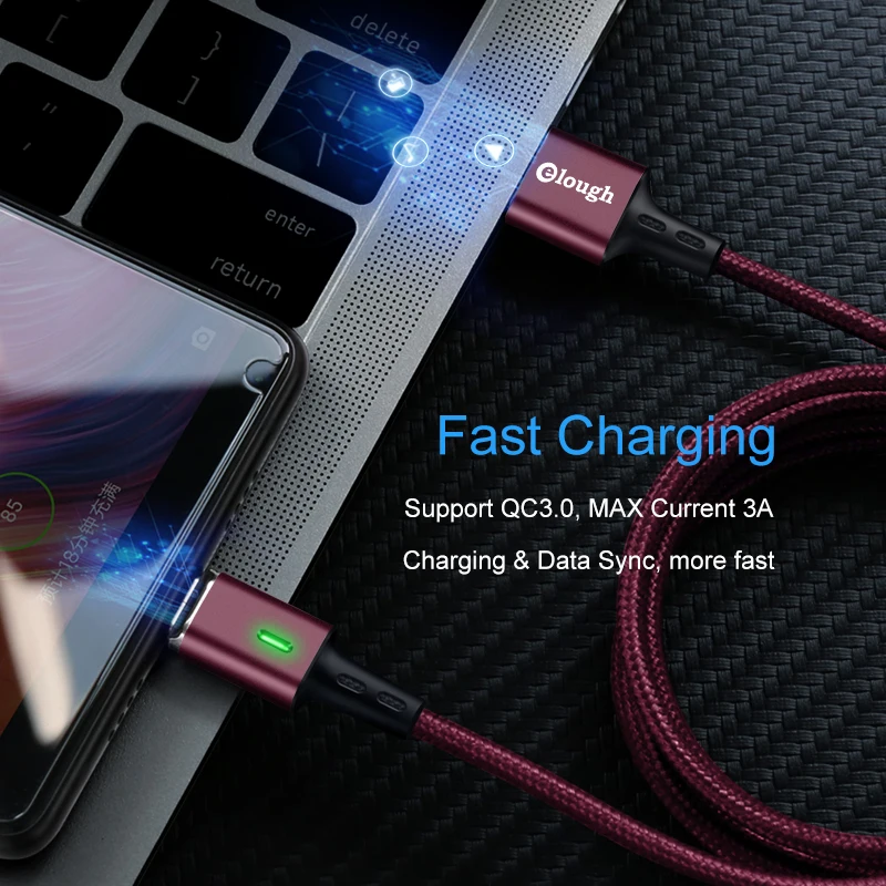 Elough كابل USB مغناطيسي المصغّر usb كابل ل Xiaomi سامسونج الهاتف المحمول كابل المغناطيس سريع شحن مايكرو كابل يو اس بي شاحن بيانات Elough كابل USB مغناطيسي المصغّر usb كابل ل Xiaomi سامسونج الهاتف المحمول كابل المغناطيس سريع شحن مايكرو كابل يو اس بي شاحن بيانات