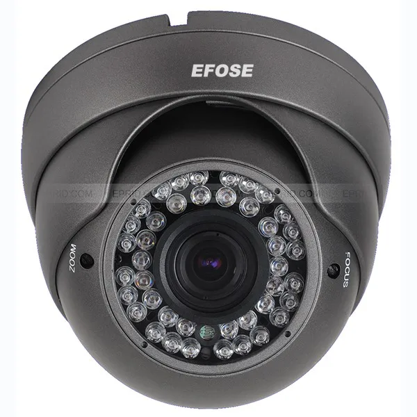 

Security CCTV Dome Camera 2.8-12mm Lens CMOS 1000TVL OSD Menu (Default black)