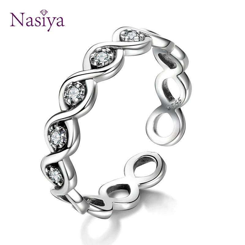 

Women's Ring 925 Sterling Silver Fashion Lady Vintage Twist AAAAA Zircon Rings Bohemian Gifts Wedding Party