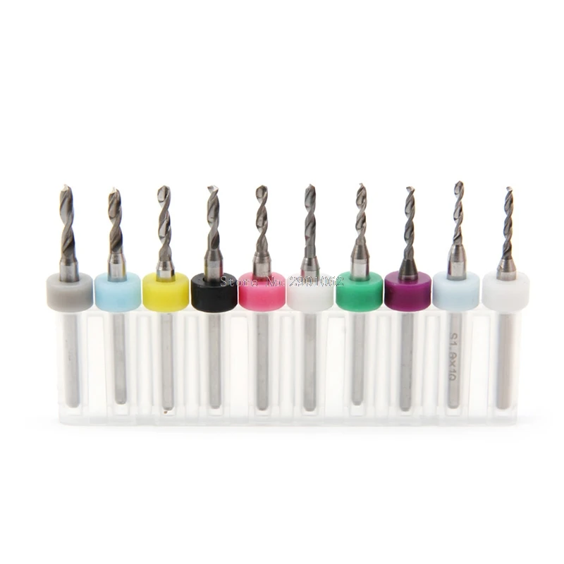 

10Pcs/Set 1.5mm-2.4mm PCB Print Circuit Board Carbide Mini Micro Drill Bits CNC Blue -B119