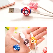 USB cable Earphones Protector colorful hello kitty Cover For iphone android cable Data Line Protection sleeve A0098