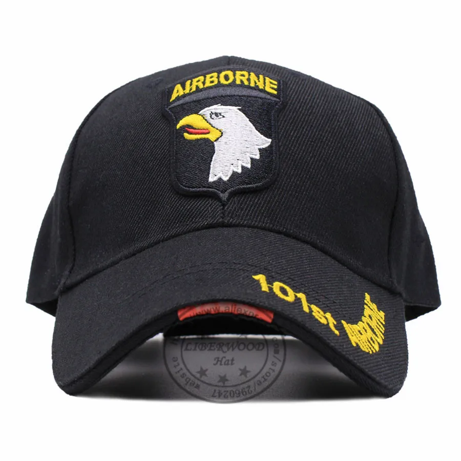 LIBERWOOD американская армейская 101ST воздушно-десантная дивизия Кричащие Орлы Кепка шляпа ВВС бейсболки для мужчин вышитые кепки шапки черные