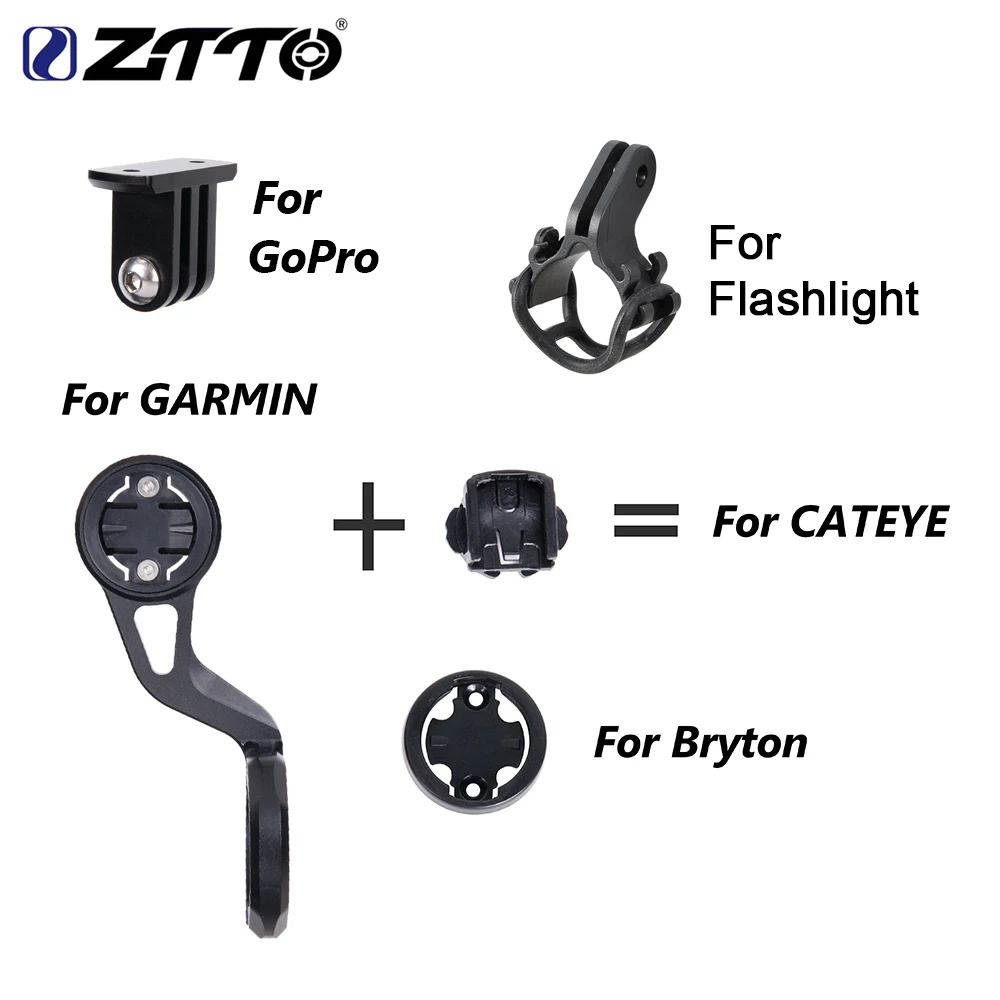 ZTTO Out-передний велосипедный держатель для Garmin Cat Eye Bryton велосипедный компьютер gps Go Pro спортивный светильник для камеры все в одном