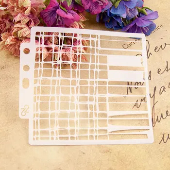 

1Pcs 13cm Mesh Grid Net DIY Layering Stencils Wall Painting Scrapbook Coloring Embossing Album Decorative Paper Card Template