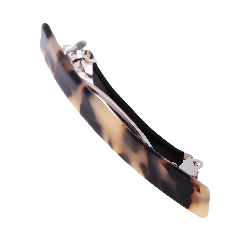 2x Ladies Headwear Leopard Pattern Hair Pin Spring Fastening Pontail Hair Barrettes Clip Banana Ponytail Holder DIY Hairdressing