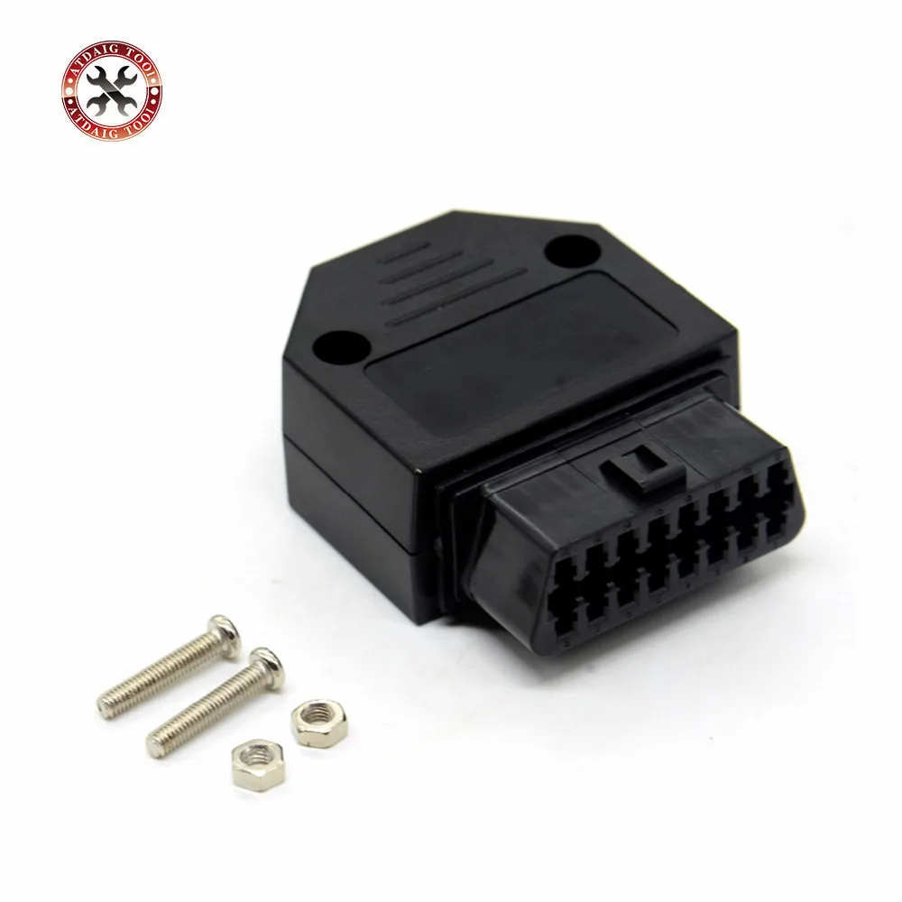 J1962F J1962 OBD2 16 пиновый Мужской Разъем Автомобильный диагностический инструмент OBDII