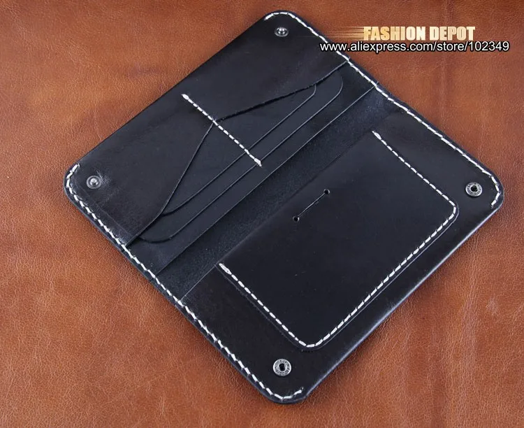 Genuine Leather Handmade Wallet with big stiching (8)-1