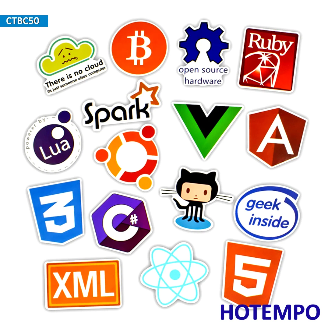 50 قطعة البرمجة الإنترنت Html البرمجيات المهوس هاكر المطور ملصقات ل للهاتف المحمول والحاسوب المحمول الأمتعة سكيت ملصق لاصق لامع ورائع
